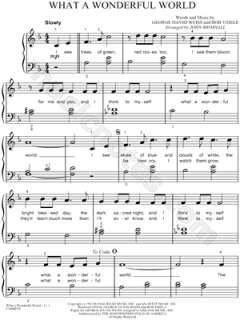 What a Wonderful World Sheet Music (Easy Piano/Vocal): Bob Thiele