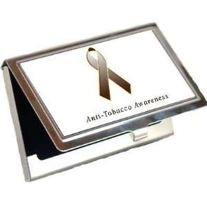  Anti Tobacco Awareness Ribbon Business Card Holder: Office 