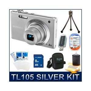  Samsung TL105 12 MP Digital Camera (Silver), 4X Optical 