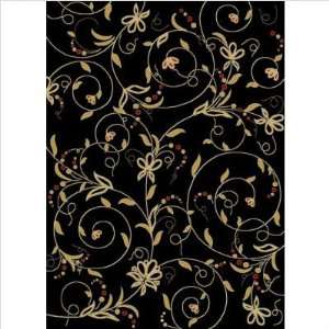   Tapestry Black Contemporary Rug Size 710 x 1010