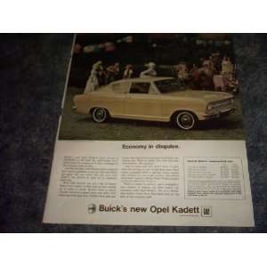  Buick Opel Kadett Magazine Ad 