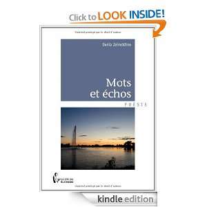 Mots et échos (French Edition) Donia Zeineddine  Kindle 