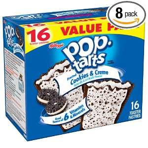 Pop Tarts, Frosted Cookies & Creme, 16 Count Tarts (Pack of 8):  