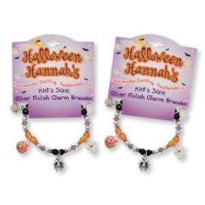  Halloween Hannahs Kids Silver Charm Bracelet LS Case Pack 
