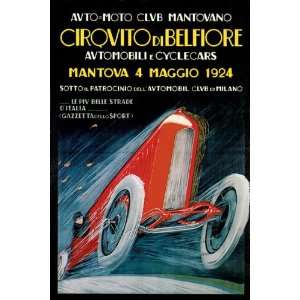  1924 BELFIORE MANTOVANO CIRCUIT CAR RACE GRAND PRIX RALLY 
