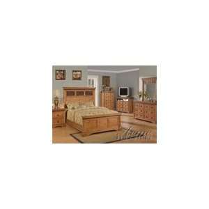   Piece Rustic Oak Finish Bedroom Set by Acme   0890: Home & Kitchen