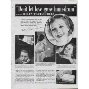 HELEN TWELVETREES warns, Dont let love grow hum drum  1933 LUX 