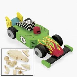  Design Your Own Unfinished Wood Race Car Kit: Toys & Games