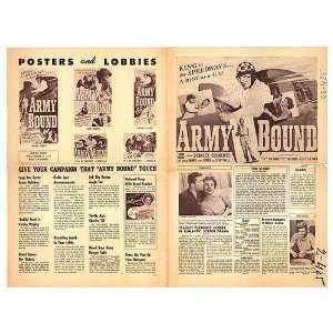  Army Bound Original Movie Poster, 12 x 17 (1952): Home 