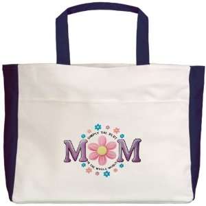  Beach Tote Navy Simply The Best MOM In The Whole World 