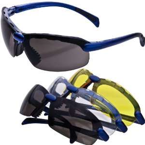  3 PAIRS Blue Safety Glasses   SPITS C2 Vented Frame   ANSI 