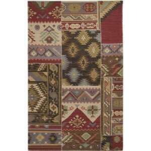  Surya   Patch Work   PAT 1002 Area Rug   5 x 8   Red: Home & Kitchen