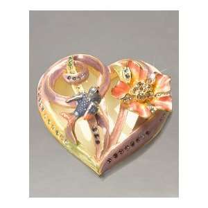  Jay Strongwater Giverny Floral Heart Shaped Box 