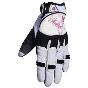 Joe Rocket Heartbreaker Womens Motorcycle Gloves White/Purple Extra 