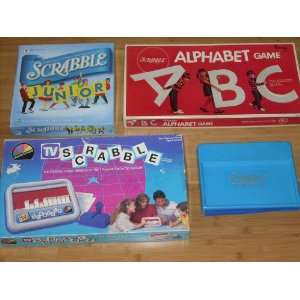  Lot of (4) Different SCRABBLE games: TV SCRABBLE (1987 