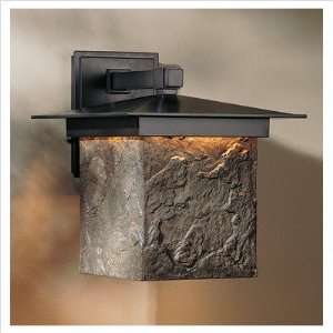   One Light Outdoor Wall Sconce Finish Black, Shade Color Iron Ore