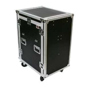 16 Space (16U) Mixer/Amp Rackmount Road Case with Table Lid  Portable 