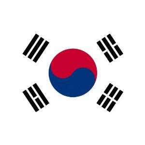  South Korea Flag 6 inch x 4 inch Window Cling: Home 