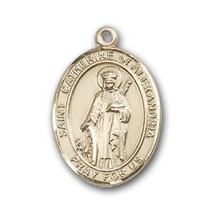  12K Gold Filled St. Catherine of Alexandria Medal: Jewelry