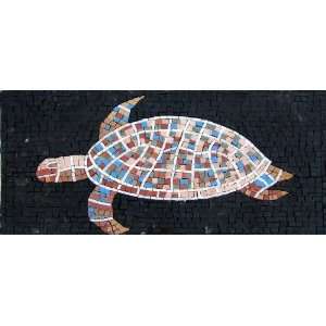  12x24 Turtle Marble Mosaic Stone Art Tile Wall: Home 