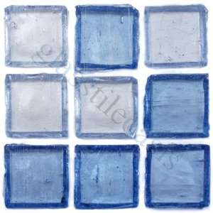   Blue 1 x 1 Translucent Glossy Glass Tile   13880: Home Improvement