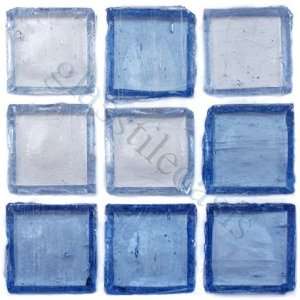   Blue 1 x 1 Translucent Glossy Glass Tile   13880