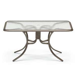 Telescope Casual 138A Rectangular Glass Outdoor Dining Table:  