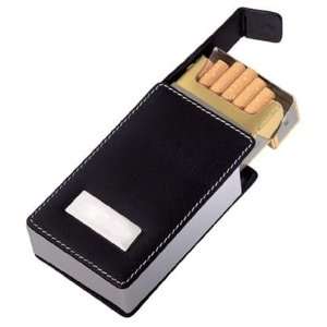  New   Vegas Leather & Stainless Steel Cigarette Case 