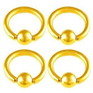   with 4mm balls ABQF   Pierced Body Piercing Jewelry  Set of 4: Jewelry