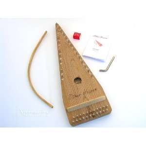  22 String Cherry Wood Bowed Psaltery: Musical Instruments