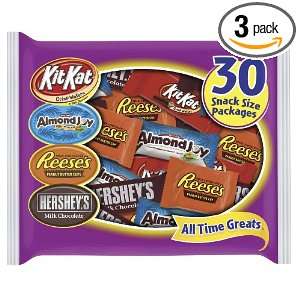 Halloween All Time Greats Snack Size Assortment, 30 Piece, 16 