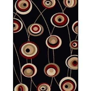  Radici 1676/503 Vesuvio 1676 Black Contemporary Rug