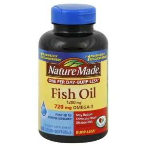  Nature Made Fish Oil, Burp less, 120 Count: Health 