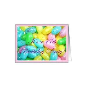  17th Birthday Party Invitation Jellybeans Card: Toys 