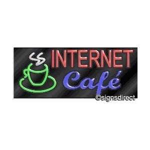  Internet Cafe Neon Sign, Background Material=Clear 