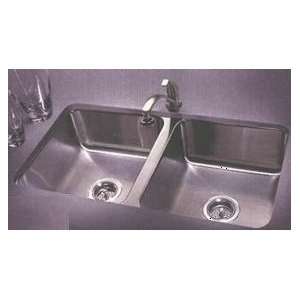  UDXD 1842 A Double Bowl Undermount Group Stainless Steel 