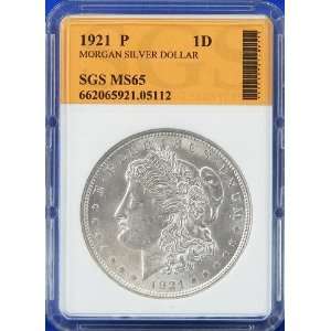  1921 P MS65 Morgan Silver Dollar Graded by SGS: Everything 