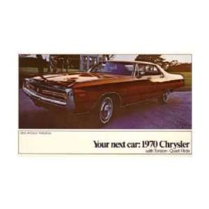  1970 CHRYSLER 300 Post Card Sales Piece: Automotive