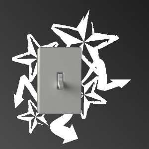  White Nautical Stars Light Switch & Outlet Fun Wall Decals 