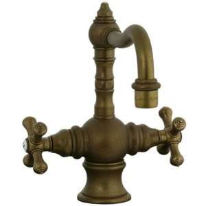   Double Handle Single Hole Bathroom Faucet with Cros: Home Improvement