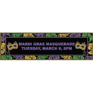  Mardi Gras Personalized Banner Medium 24 x 80 Health 