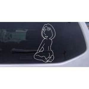  8in X 4.5in Silver    Sexy Family Guy Lois Car Window Wall 