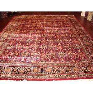   Hand Knotted Meshad/Mashad Persian Rug   101x131