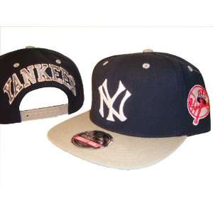 Dark Blue & Grey New York Yankees Adjustable Snap Back Baseball Cap 
