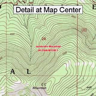 USGS Topographic Quadrangle Map   Jackknife Mountain, Washington 