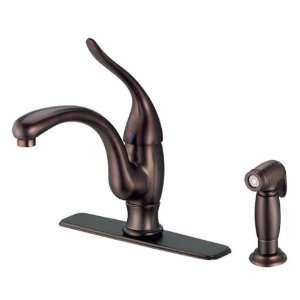 Antioch Single Handle Kitchen Faucet with Spray Finish: Oil Rub Bronze