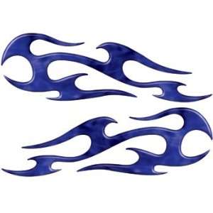  Full Color Reflective Inferno Blue Flame Decals 