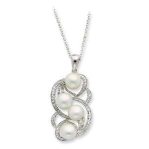 Sterling Silver Prized Pearls of Love Sentimental Expressions Necklace
