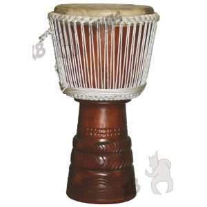  Ivory Elite Pro African Djembe, 13 14 Head   w/ Nylon Bag 