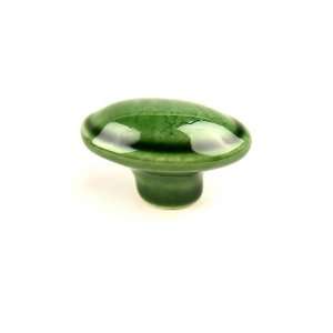  Ceramic Knob, 1 3/4 Inch Diameter, Glazed Green: Home 